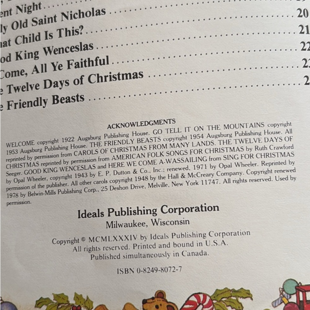 ππΌπΉ1984 Charming Traditional Christmas Carolers Book w/ Sheet Music VTG - Picture 2 of 10